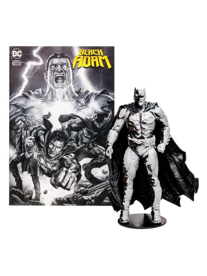 Figura y comic mcfarlane toys dc comics black adam batman line art variant` Figura y comic mcfarlane toys dc comics black adam batman line art variant`