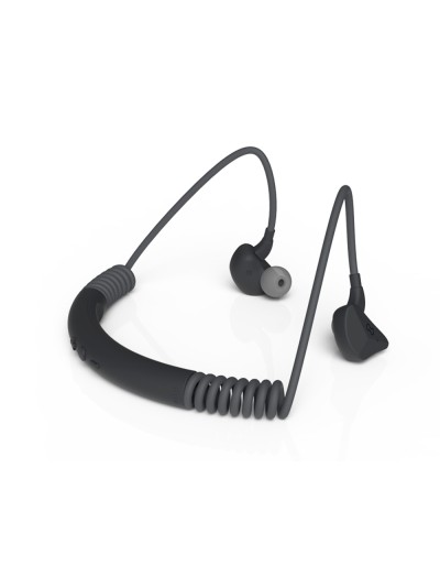 Auriculares groovy sport bluetooth neckband con microfono color gris oscuro