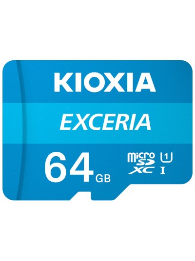 Tarjeta micro sd kioxia 64gb exceria uhs - i c10 r100 con adaptador