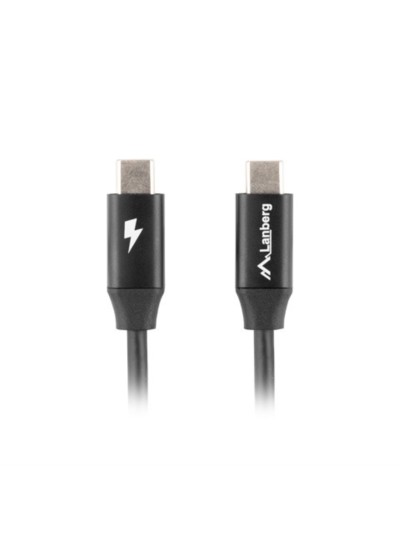 Cable usb tipo c lanberg 1m - macho - macho - carga rapida - negro