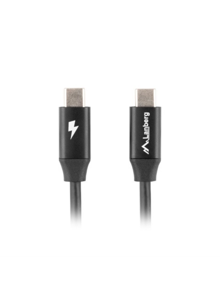 Cable usb tipo c lanberg 1m - macho - macho - carga rapida - negro Cable usb tipo c lanberg 1m - macho - macho - carga rapida - negro