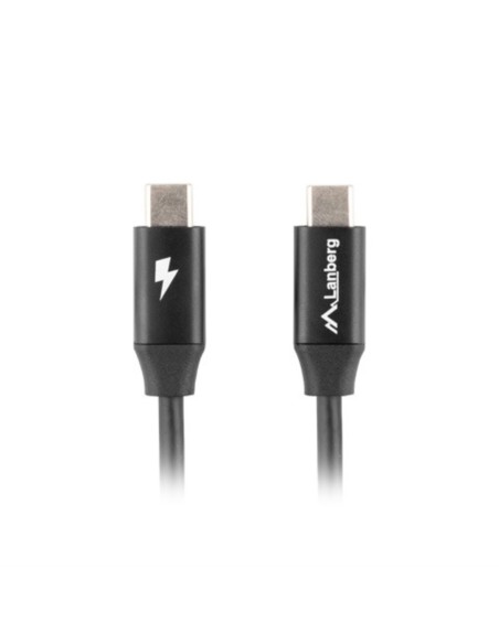 Cable usb tipo c lanberg 1m - macho - macho - carga rapida - negro