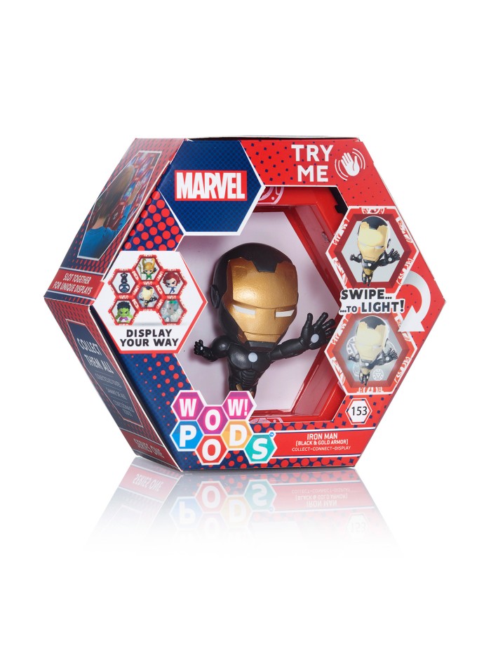 Figura wow! pod marvel iron man (black & gold armour) Figura wow! pod marvel iron man (black & gold armour)