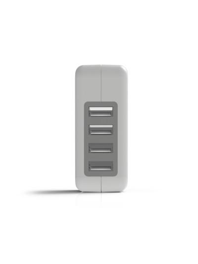 Cargador de pared groovy 2 usb + 2 usb-c 4.8a color blanco