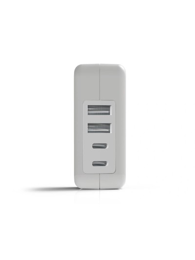 Cargador de pared groovy 2 usb + 2 usb-c 4.8a color blanco
