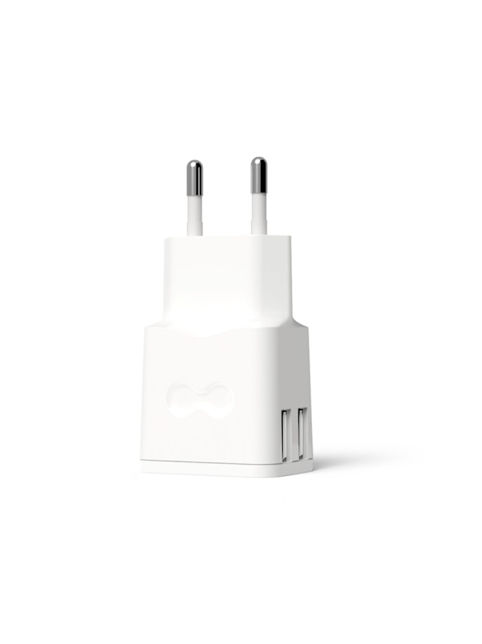 Cargador de pared groovy 2 usb color blanco Cargador de pared groovy 2 usb color blanco