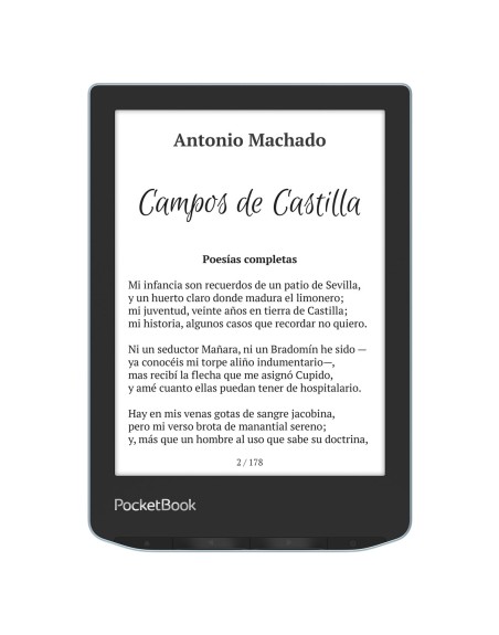 Libro electronico ebook pocketbook verse 6 pulgadas 8gb azul brillante - bright blue