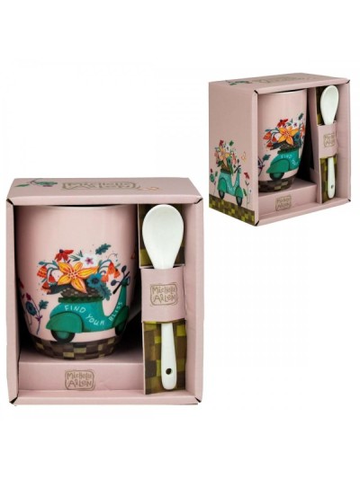 Taza de cerámica con cuchara enesco