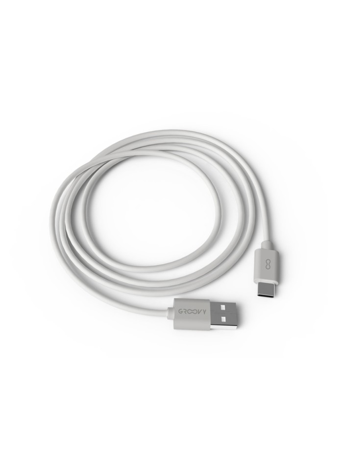Cable groovy usb-a a tipo c longitud 1 mt color blanco Cable groovy usb-a a tipo c longitud 1 mt color blanco
