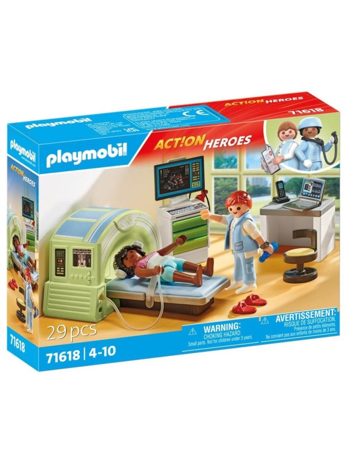 Playmobil action heroes: resonancia con paciente Playmobil action heroes: resonancia con paciente