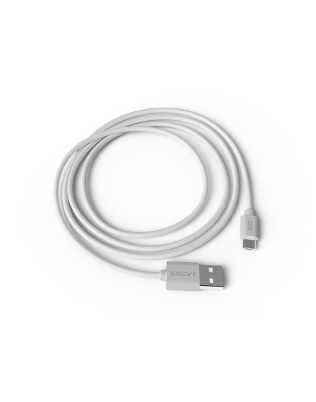 Cable groovy usb-a a micro usb longitud 1 mt color blanco