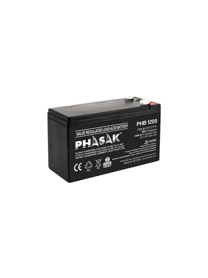Bateria phasak phb 1209 compatible para sais 9ah 12v acido - plomo Bateria phasak phb 1209 compatible para sais 9ah 12v acido - plomo