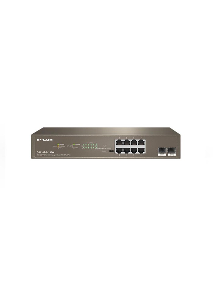 Switch ip - com g1110p - 8 - 150w 10 puertos Switch ip - com g1110p - 8 - 150w 10 puertos