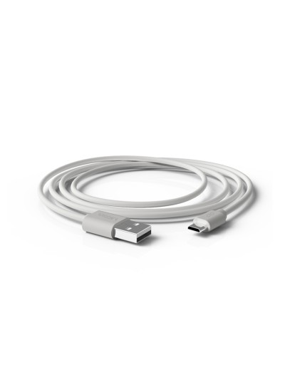 Cable groovy usb-a a micro usb longitud 1 mt color blanco