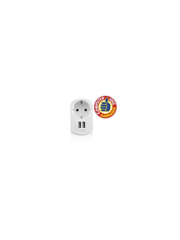 Cargador usb ewent 2 puertos - 155w - enchufe shuko blanco Cargador usb ewent 2 puertos - 155w - enchufe shuko blanco