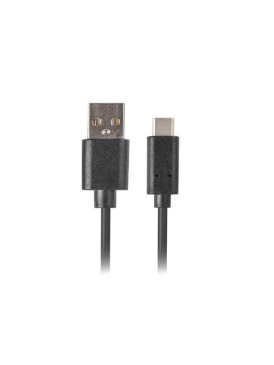 Cable usb lanberg 2.0 macho - usb tipo c macho quick charge 3.0 1m negro