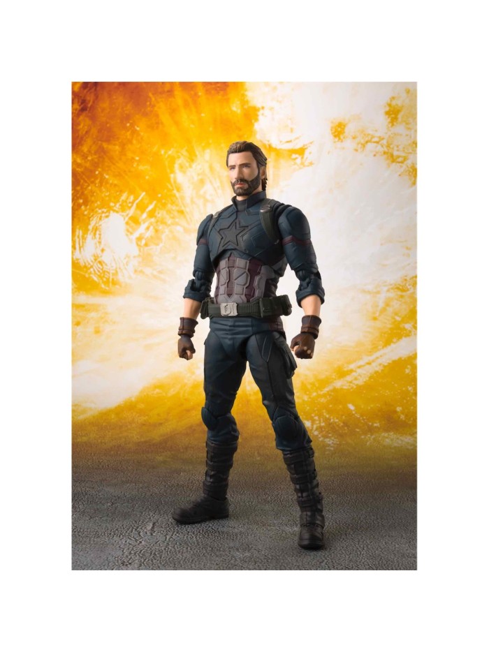 Figura tamashi nations marvel avengers infinity war capitan america 16 cm set de efectos especiales Figura tamashi nations marvel avengers infinity war capitan america 16 cm set de efectos especiales