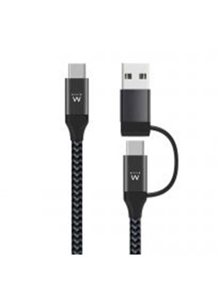 Cable usb ewent usb tipo c a usb tipo c - tipo a macho - macho 1m Cable usb ewent usb tipo c a usb tipo c - tipo a macho - macho 1m