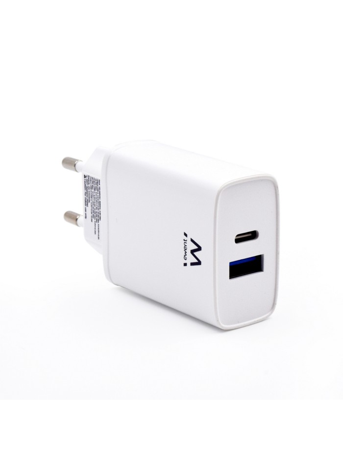 Cargador rapido ewent ew1321 q3 20w usb tipo a usb tipo c Cargador rapido ewent ew1321 q3 20w usb tipo a usb tipo c