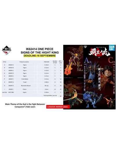 Ichiban kuji banpresto one piece signs of the hight king