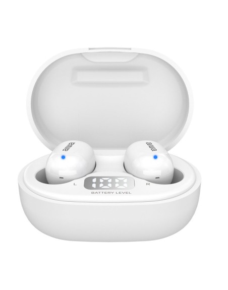 Auriculares inalambricos aiwa ebtw - 150 bluetooth blanco + estuche de carga