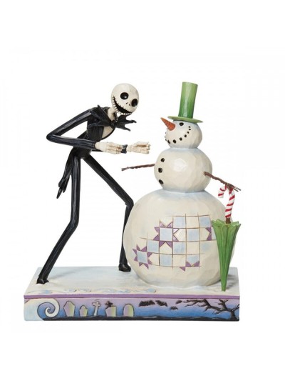 Figura enesco disney pesadilla antes de navidad jack descubriendo muñeco de nieve