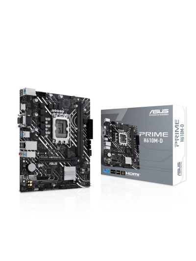 Placa base asus intel prime h610m - d socket 1700 ddr5 x2 max 96gb 4800mhz d - sub hdmi matx