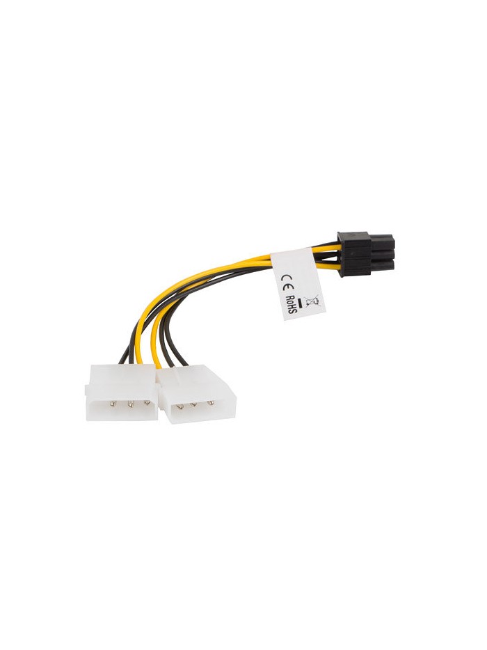 Cable lanberg alimentacion molex 2x macho a hembra btx 6 pin psu 15 cm Cable lanberg alimentacion molex 2x macho a hembra btx 6 pin psu 15 cm