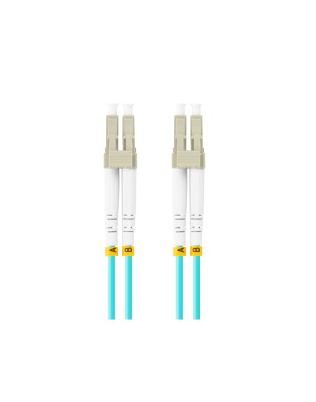 Latiguillo fibra optica lc - upc lanberg 3m multi duplex om3 50 - 125 lszh azul