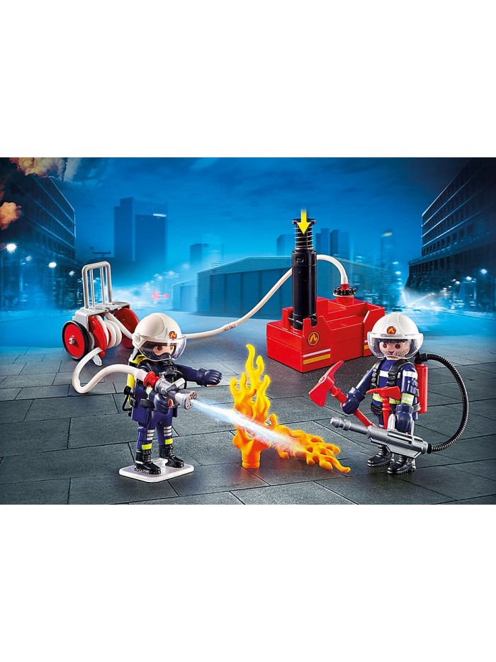 Playmobil ciudad accion - bomberos con bomba de agua Playmobil ciudad accion - bomberos con bomba de agua