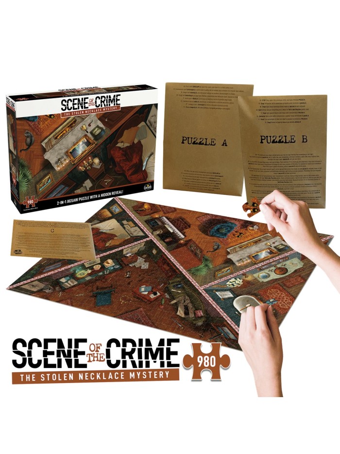 Juego de mesa puzzle escena del crimen el misterio del collar robado Juego de mesa puzzle escena del crimen el misterio del collar robado