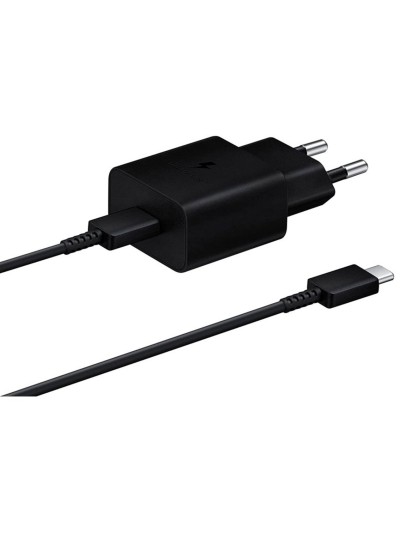 Cargador samsung ep - t1510 usb tipo c negro + cable usb tipo c 15w
