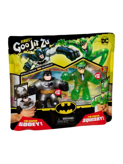 Pack de 2 figuras bandai goo jit zu dc héroes batman vs the riddler