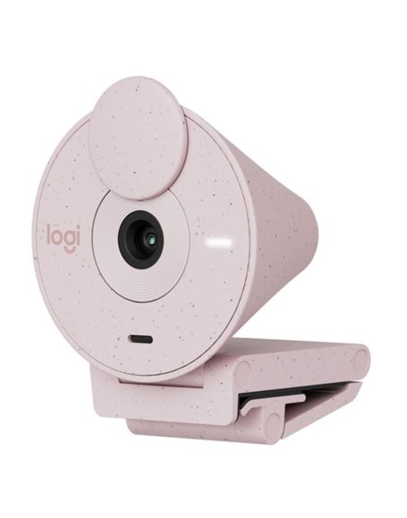 Webcam logitech brio 300 rosado full hd - usb tipo c