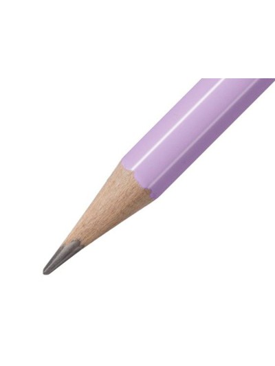Lapices de grafito con goma stabilo swano mina 2,2 mm dureza hb lila pastel
