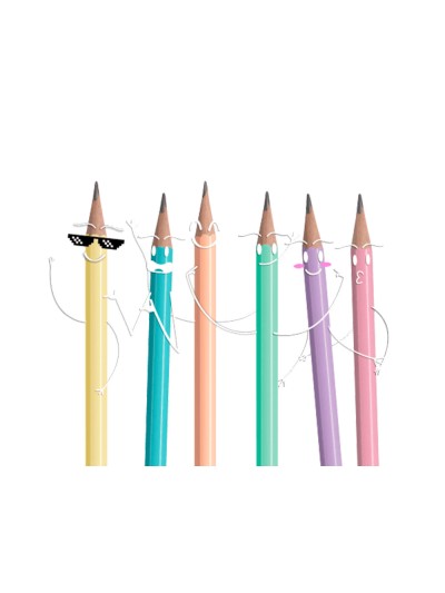 Lapices de grafito con goma stabilo swano mina 2,2 mm dureza hb verde pastel