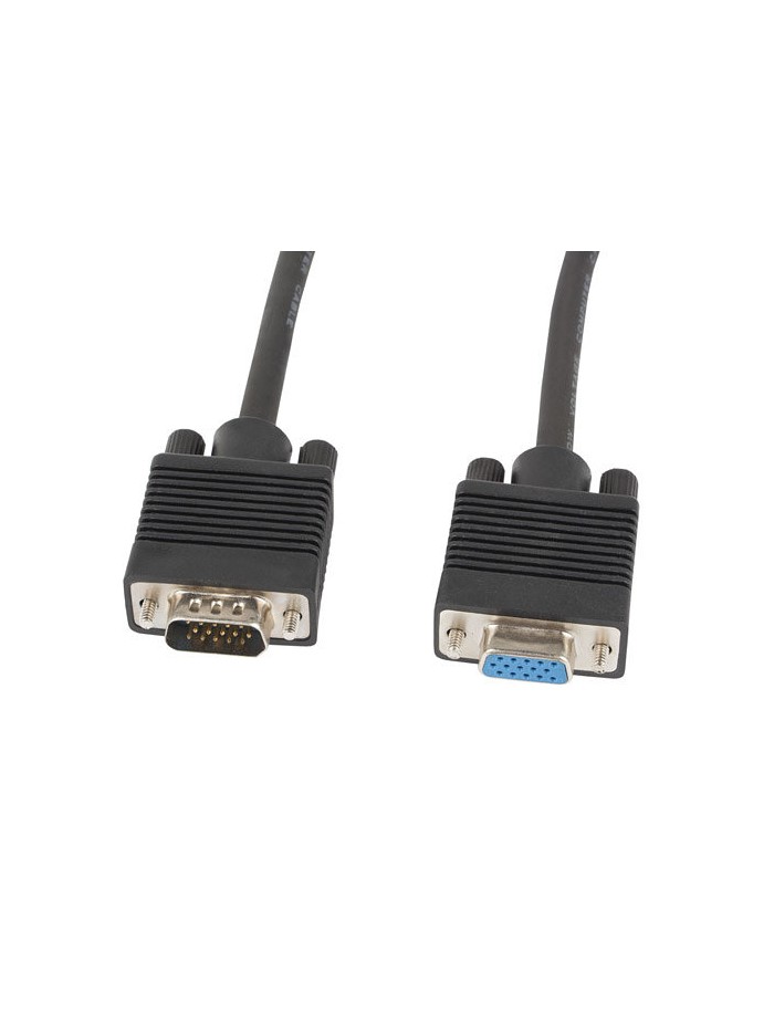 Cable lanberg vga macho hembra ferrita negro 1.8 m