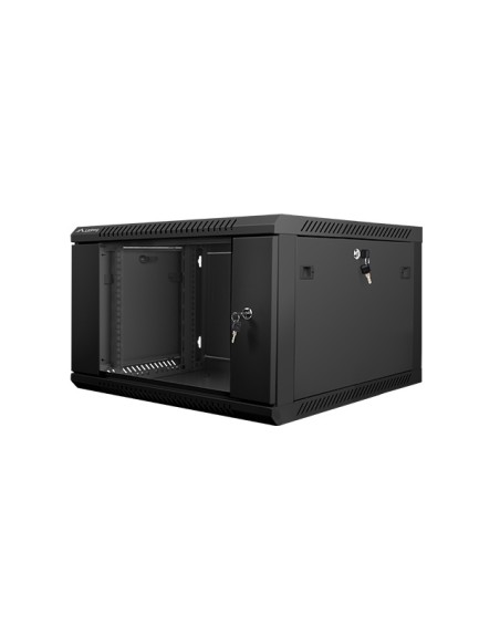 Armario rack lanberg 6u 600x600x368 auto ensamblado 19 pulgadas pulgadas hasta 60 kg negro