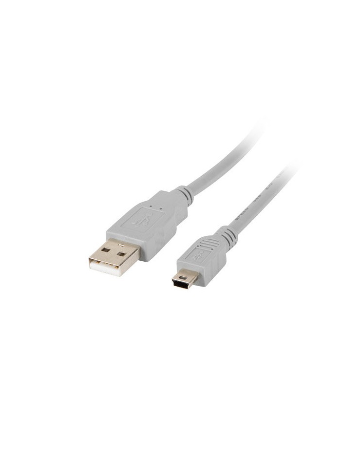 Cable usb lanberg 2.0 macho - mini usb macho 1.8m gris Cable usb lanberg 2.0 macho - mini usb macho 1.8m gris