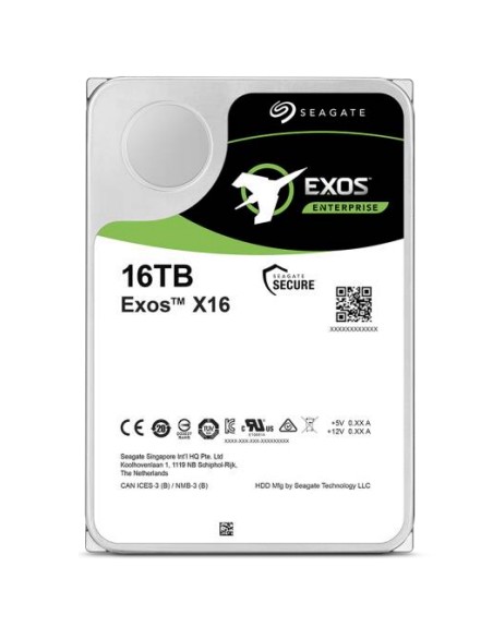 Disco duro interno hdd seagate exos x18 16tb sata3 256mb
