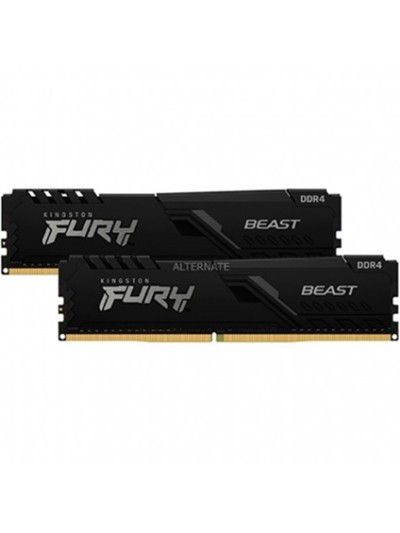 Memoria ram ddr4 32gb 2x16gb kingston - 3600mhz - pc4 - 28800 - fury beast negro - cl 18 - 1.35v