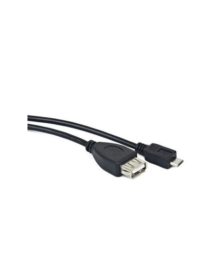 Cable usb lanberg micro m a usb tipo a f 2.0 otg negro 15cm oem