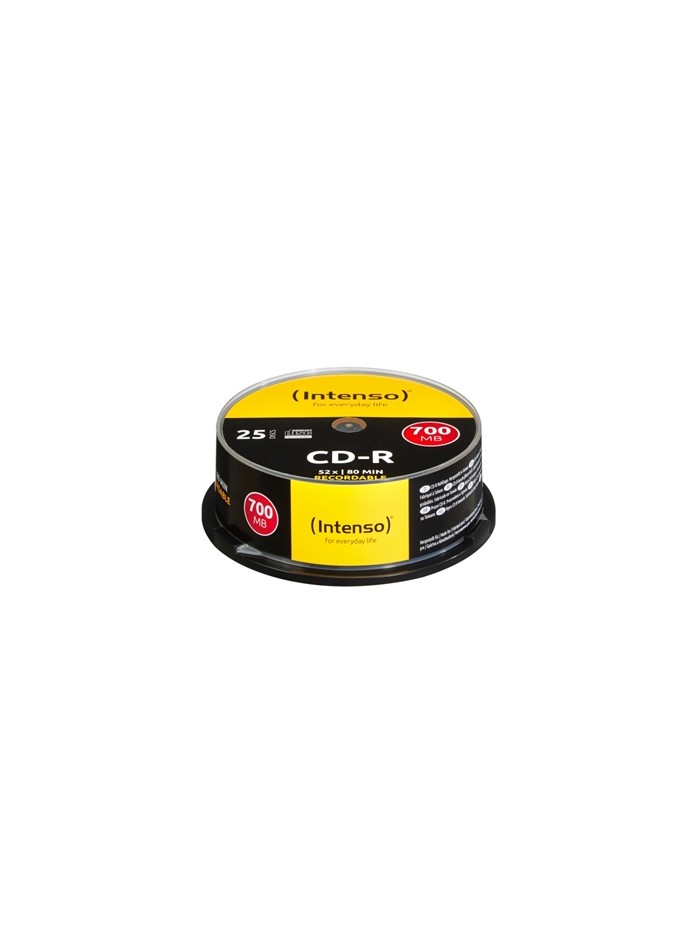 Tarrina de cd - r virgenes intenso 700mb - 80 min 25 unidades Tarrina de cd - r virgenes intenso 700mb - 80 min 25 unidades
