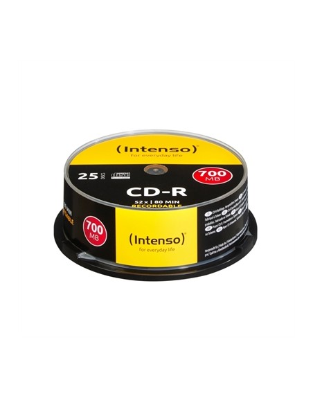 Tarrina de cd - r virgenes intenso 700mb - 80 min 25 unidades