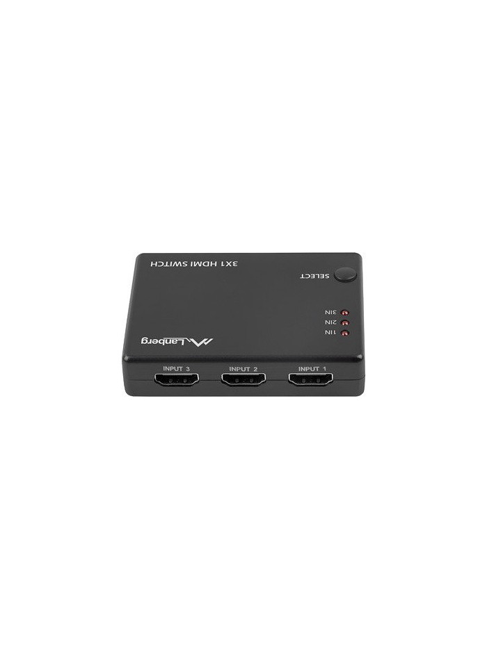 Switch video lanberg 4k - 3 x hdmi - micro usb - negro - control remoto Switch video lanberg 4k - 3 x hdmi - micro usb - negro - control remoto
