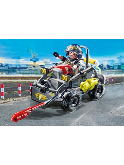 Playmobil fuerzas especiales quad multiterreno