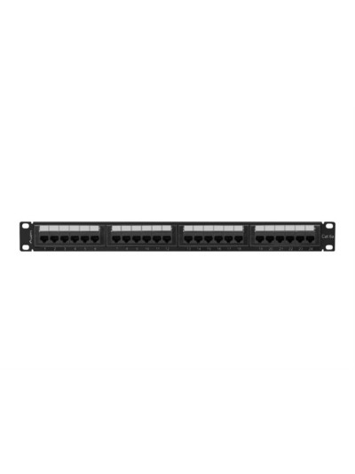 Patch panel lanberg 24 puertos 1u cat.6a utp 19 pulgadas negro