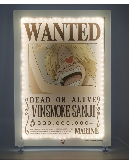 Lampara led neon teknofun madcow entertainment wanted one piece sanji 40 cm