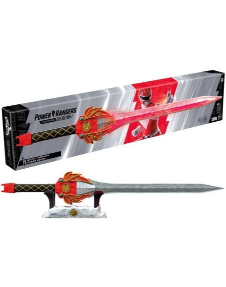 Replica hasbro espada poder ranger rojo replica escala 1:1 power rangers mighty morphin collection