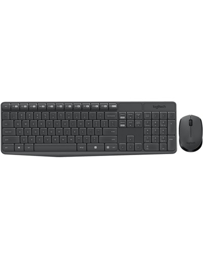 Teclado + mouse logitech mk235 inalambrico ingles internacional